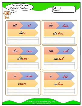 z sesi Çalışma Sayfaları